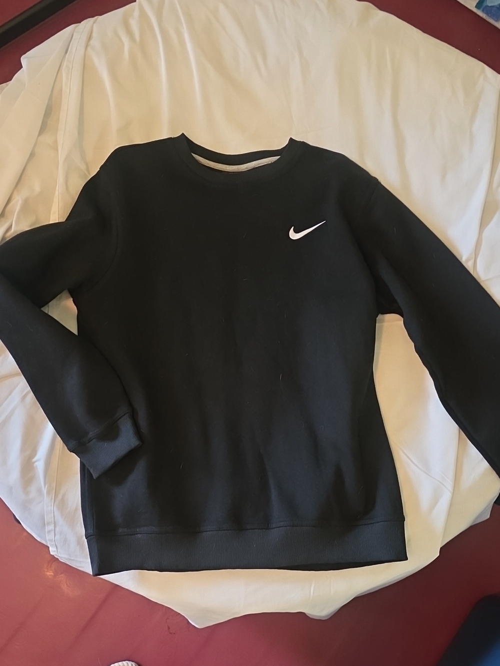 Nike Black Crewneck Sweatshirt with White Swoosh